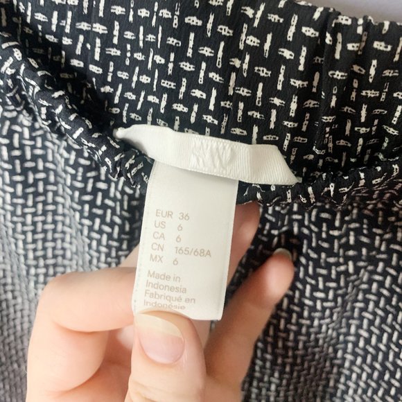 H&M Black and White Trousers Size 6 - Picture 3 of 6